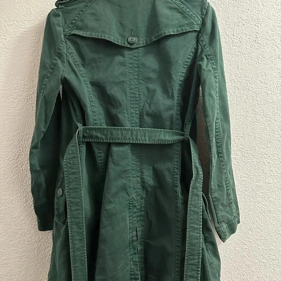 American Eagle Women’s Green Trenchcoat Size Xs - Picture 7 of 10
